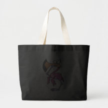 funny pink flamingo with foot in mouth bag