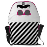 Funny Pink Sunglasses with Moustache Messenger Bag