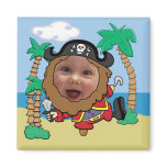Funny Pirate Cut Out Face Template Fridge Magnet