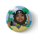 Funny Pirate Face Cut OutTemplate Button