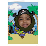 Funny Pirate Face Cut OutTemplate Card