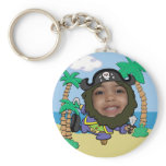 Funny Pirate Face Cut OutTemplate Key Chain