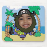 Funny Pirate Face Cut OutTemplate Mousepad