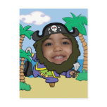 Funny Pirate Face Cut OutTemplate Postcards