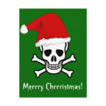 Funny Pirate Merry Christmas Greeting Arrrgh Matey Post Cards
