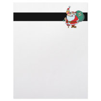 funny pirate santa and xmas parrot cartoon letterhead template