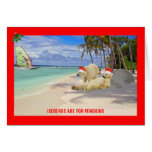 Funny Polar Bear Christmas Greeting Card