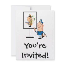 funny police officer showing ganster suspect personalized invite