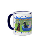 Funny Pool Party Labradors Mug