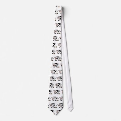 Funny Pooping Cow Tie by LisaMarieDesign