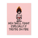 Funny postcards for women-men smell funny
