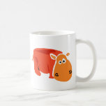 Funny Primitive Art Hippo Coffee Mugs