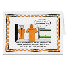 Funny Prison Cartoon Card