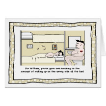 Funny Prison Cartoon Greeting Card
