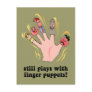 Funny puppets post card