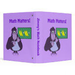 Funny Purple Counting Gorilla Cartoon Math Binder