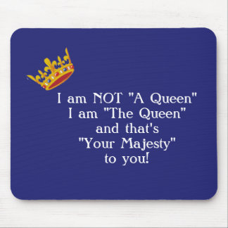 Funny Queen Mouse Pad - Navy