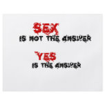 Funny quotes Sex is not the answer Personalized Flyer