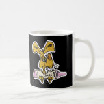funny rabbit eating crayon coffee mugs