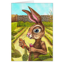Funny Rabbit Greeting Card