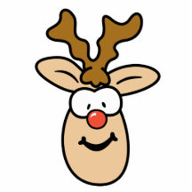 Funny Red Nose Reindeer Head Acrylic Cut Out