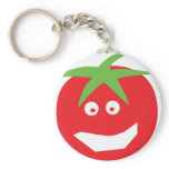 funny red tomato icon keychain