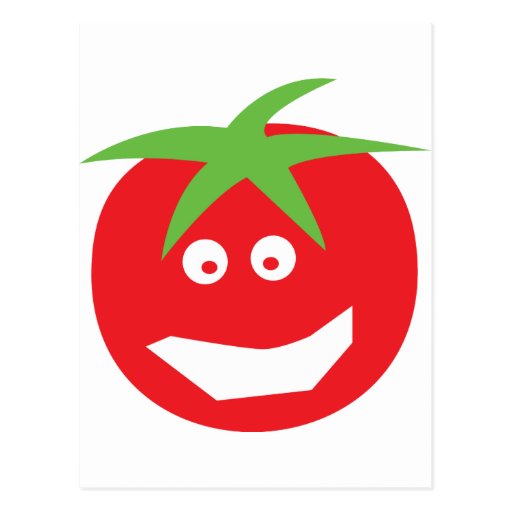 funny red tomato icon postcards