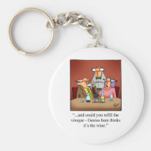 Funny Red Wine Cartoon Gift! Keychains