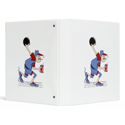 funny redneck bowler bowling humour design binder by sports_shop