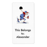 funny redneck bowler bowling humour design personalised shipping labels