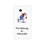 funny redneck bowler bowling humour design address label