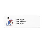 funny redneck bowler bowling humour design return address label