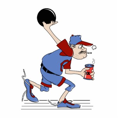 funny redneck bowler bowling humour design photo cutout by sports_shop