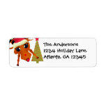 Funny Reindeer Christmas Return Address Return Address Label