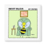 Funny Relaxing Bee Gardening Cartoon Fridge Magnets
