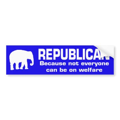 Funny Republican Bumper Sticker on Funny Republican Bumper Sticker ...
