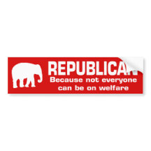 Funny Republican Bumper Sticker on Humorous Bumper Stickers  Custom Humorous Bumper Sticker Designs