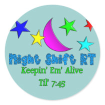 Funny Respiratory Therapist Gifts and T-Shirts Round Sticker