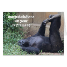 Funny Retirement, Gorilla Exercise Card