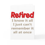 Funny Retirement Saying Greeting Card