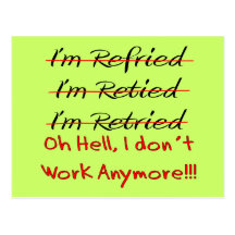 Funny Retirement Shirts and Gifts Postcards