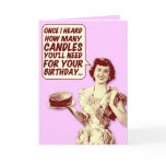 Funny Retro Housewife Birthday Card