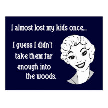 Funny Retro Mom Postcard