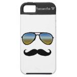 Funny Retro Sunglasses with Moustache iPhone 5 Cover