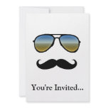 Funny Retro Sunglasses with Moustache Invite
