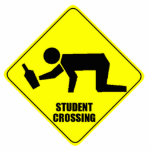 Funny Road Sign - Drunk Student Crossing photo sculptures