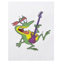 funny rock and roll bass guitar froggy frog flyer