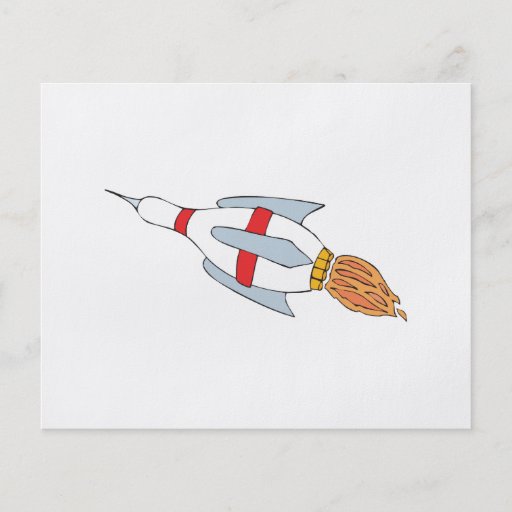 funny rocket bowling pin design cartoon personalized flyer