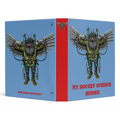 Funny rocket science binder design by vitaliy