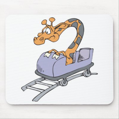 funny roller coaster giraffe mouse mats by doonidesignsanimals